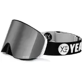 Yeaz Snowboardbrille "Magnet-Ski-Snowboardbrille silber verspiegelt/silber APEX"