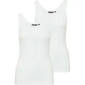 Oxmo Longtop "Tanktop OXJessie", Damen, Gr. L, weiß (weiß, weiß), Obermaterial: 95% Viskose CV. 5% Elasthan EL., Tops Longtop