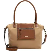 Tamaris Shopper "Shopper TAS Fabrizia", Damen, Gr. B/H/T: 44cm x 28cm x 19cm 0, braun (nature 710), Polyester, Taschen Shopper