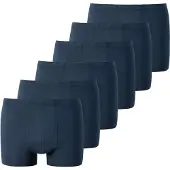 Schiesser Boxershorts UNCOVER BY "Boxershort UNCOVER Cotton 6PACK Shorts 6er Pack", Herren, Gr. M, blau (dunkelblau), Obermaterial: 95% Baumwolle CO. 5% Elasthan EL., Unterhosen Boxershorts