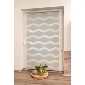 K-Home Doppelrollo "Welle", weiß (grau), B:115cm H:150cm, Polyester, Rollos, Doppelrollo, im Festmaß