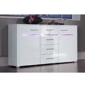 Höltkemeyer Sideboard HÖLTKEMEYER "Flame", weiß, Sideboards, Sideboard, Breite 130 cm