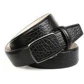 Anthoni Crown Ledergürtel , Herren, Gr. 90, schwarz, Leder, Gürtel Ledergürtel, mit Prägung in Walross-Optik