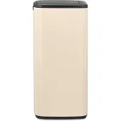 Brabantia Bo Touch Bin, 10 l, Rechteckig, Stahl, Beige, Kunststoff, Terrasse