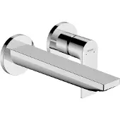 Hansgrohe Rebris E Einhebel-Waschtischarmatur, Unterputz, für Wandmontage mit Auslauf 20 cm, Ausladung 200 mm, 72568000, Farbe: Chrom