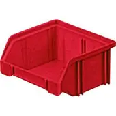 LA-KA-PE LA KA PE Sichtlagerkasten Größe 5 rot Länge 85 / 65 x Breite 105 x Höhe 45mm aus Polystyrol stapelbar - LK5