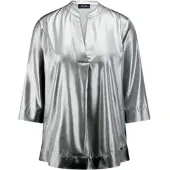 Basler Stehkragen-Bluse silber