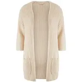 Peter Hahn Strickjacke 3/4-Arm aus Schurwolle und Kaschmi beige