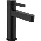 Hansgrohe Finoris Einhebel-Waschtischarmatur 110 CoolStart mit Zugstangen-Ablaufgarnitur, Ausladung 139mm, 76025670, Farbe: Mattschwarz