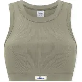 Schiesser Bustier "Revival Kollektion", Damen, Gr. 40, N-Gr, beige (713, grün), Feinripp, Obermaterial: 95% Baumwolle, 5% Elasthan, BHs Bustier, Breite Abschlüsse an Dekolleté und Armausschnitt