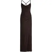 Vera Mont Abendkleid "Abendkleid figurbetont", Damen, Gr. 44, EURO, braun (schwarz maroon), Obermaterial: 81% Polyamid PA. 19% Elasthan EL., Kleider Abendkleid