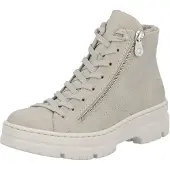 Rieker Damenschuhe Schnürstiefel Beige Freizeit