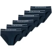 Schiesser Herren Slips, 6er Pack - "95/5", Rio Briefs, Logo-Bund, Stretch Baumwolle