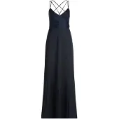 Vera Mont Abendkleid "Abendkleid mit V-Ausschnitt", Damen, Gr. 40, EURO, blau (night sky), Obermaterial: 97% Polyester PES. 3% Elasthan EL., Kleider Abendkleid
