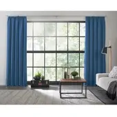 Wirth Vorhang "Dim out", blau, B:142cm H:335cm, Polyester, Gardinen, Vorhang, nach Maß