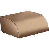 Hansgrohe AXOR UNIVERSAL Circular Toilettenpapierhalter mit Deckel, 42858310, Farbe: Brushed Red Gold