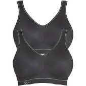 Anita Sport-BH "Sport BH light & firm", Damen, Gr. 70, Cup F, schwarz (schwarz schwarz), Stoff, Obermaterial: 80% Polyamid PA. 20% Elasthan EL., BHs Sport-BH
