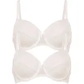 Anita Bügel-BH "2er Pack Bügel BH Fleur", Damen, Gr. 70, Cup J, beige (crystal crystal), Spitze, Obermaterial: 87% Polyamid PA. 13% Elasthan EL., BHs Bügel-BH