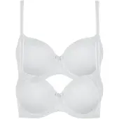 Lisca Schalen-BH "2er Pack Schalen BH Evelyn", Damen, Gr. 100, Cup E, weiß, Obermaterial: 83% Polyamid PA. 17% Elasthan EL., BHs Schalen-BH