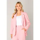 Base Level Jackenblazer "Yella" mit 1-Knopf-Verschluss und Viskose