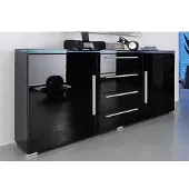 Höltkemeyer Sideboard HÖLTKEMEYER "Line", schwarz, Sideboards, Sideboard, Breite 135 cm