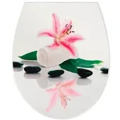 WELLWATER WC-Sitz Loki Flower, Soft-Close, Thermoplast, weiß, 956486