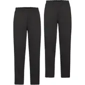 Fruit Of The Loom Sweathose , Herren, Gr. M, N-Gr, schwarz, Sweatware, Obermaterial: 80% Baumwolle, 20% Polyester, unifarben, lang, Hosen Sweathose, Jogger mit offenem Beinabschluss