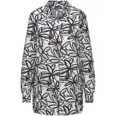Goldner "Hemdbluse mit Blumenprint" figurschmeichelender Schnitt