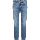 Calvin Klein Jeans Slim-fit-Jeans JEANS "SLIM TAPER", Herren, Gr. 34, Länge 32, blau tide, Denim/Jeans, Obermaterial: 98% Baumwolle, 2% Elasthan, slim fit, Jeans Slim-fit-Jeans