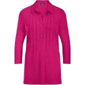 Goldner Elegantes Blusenshirt mit Biesen in pink | Gr.: 48