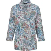 Goldner Hemdbluse "Druckbluse mit Paisley-Muster" pflegeleichte Qualität