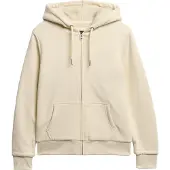 Superdry für Damen. W2012323A Kapuzen-Sweatshirt mit Reißverschluss ?Borg Lined? in Creme (L), Beige, Lässig, Baumwolle