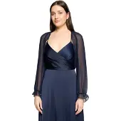 Vera Mont Bolerojacke "Bolero-Jacke mit gekräuseltem Ausschnitt", Damen, Gr. 34, blau (night sky), Obermaterial: 100% Polyester Pol. recyc.., Jacken Bolerojacke