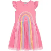 DANAMADE Sommerkleid "Dresses DCARLA", Mädchen, Gr. 92, bunt (candy), Oberteil: 90% Baumwolle, 10% Polyester. Rock: 100% Polyester. Futter: 100%Baumwolle, Kleider Sommerkleid