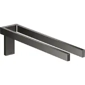 Hansgrohe AXOR UNIVERSAL Rectangular Handtuchhalter, Metall, doppelt, fest, Länge 380mm, 42622330, Farbe: Polished Black Chrome