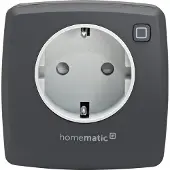 Homematic IP Funksteckdose "Dimmer-Steckdose – Phasenabschnitt", grau (anthrazit), B:11,55cm H:10cm T:12,6cm, Steckdosenschalter, Funksteckdose