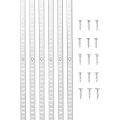 Vevor Regalpilaster, 923 mm, 8er-Pack, verstellbare Regalhalterungen aus Stahl, Einsteck-Pilasterleisten-Standards mit 32 Schrauben, geeignet für Wandregalsystem, Schrankorganisation