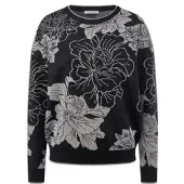 Peter Hahn Rundhals-Pullover schwarz, 38