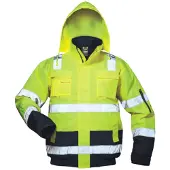 Safestyle Arbeitsjacke "Warnschutz Piloten Axel", Herren, Gr. XXL, gelb (gelb, marine), Obermaterial: 100% Polyester PES., Jacken Arbeitsjacke