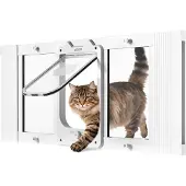 Vevor Katzenklappe Katzentür Anpassbar an Fensterbreiten (787-914 mm)