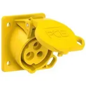 Pce 413-4f66 CEE-Anbausteckdose schräg (62x68mm) 16A 3p 4h IP44/IP54 absperrbar 4134f66