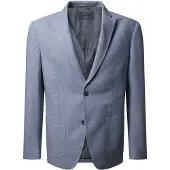 Pierre Cardin Sakko , Herren, Gr. 52, skyway, Web, Obermaterial: 88% Polyester, 12% Elasthan, meliert, gerade hüftbedeckend, tiefer V-Ausschnitt, Sakkos Sakko, mit Stretch, Topseller