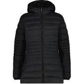 CMP Woman Padded Long Jacket FIX Hood nero (U901) 38