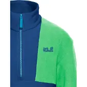 Jack Wolfskin - Kid's Colorblock Taunus Halfzip - Fleecepullover Gr 176 grün/blau
