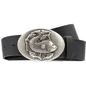 Rettungsring Gürtel Ledergürtel RETTUNGSRING GÜRTEL, Damen, Gr. 85, schwarz, Büffelleder, Gürtel Ledergürtel