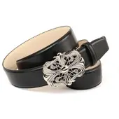 Anthoni Crown Ledergürtel , Damen, Gr. 105, schwarz, Rindsleder, Gürtel Ledergürtel, Topseller