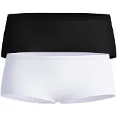 Calida Slip "Slip Sleek Skin Hipster Slip 2P 2er Pack", Damen, Gr. 44-46, bunt (weiß, schwarz), Obermaterial: 73% Polyamid PA. 27% Elasthan EL., Unterhosen Slip