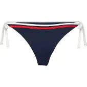 Tommy Hilfiger Bikini-Hose "SIDE", Damen, Gr. XS (34), N-Gr, blau (schwarz night navy), Microfaser, Obermaterial: 80% Nylon, 20% Elasthan, SWIMWEAR, Badehosen Bikini-Hose