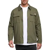 Indicode Langarmhemd "INMelaton Shirt", Herren, Gr. L, N-Gr, army, Web, Obermaterial: 100% Baumwolle, unifarben, regular fit, Hemden Langarmhemd