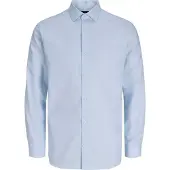 Jack & Jones Langarmhemd "JPRBLAPARKER SHIRT L/S REG SN", Herren, Gr. M, N-Gr, cashmere blau, Web, Obermaterial: 100% Baumwolle, unifarben, regular fit normal, Hemden Langarmhemd